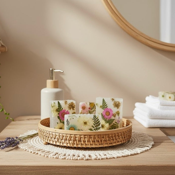 🪻 Artisan Pressed Flower Soap Bar